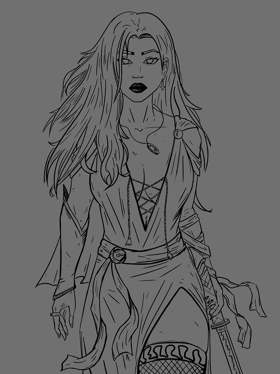 Line art preview